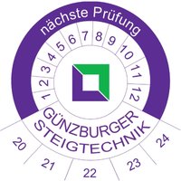 Günzburger Steigtechnik 50x Prüfplakette - 019175 von MUNK