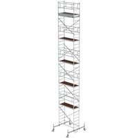 Günzburger Steigtechnik Rollgerüst 0,75 x 1,8 m mit Fahrbalken Plattformhöhe 10,45 m - 154045 von MUNK