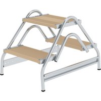 MUNK Aluminium-Arbeitspodest beidseitig begehbar: Holz von MUNK