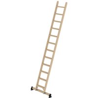 MUNK Holz-Anlegeleiter mit Nivello Traverse 12 Stufen von MUNK