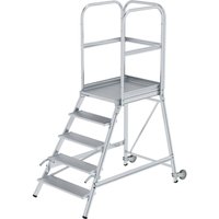 Munk - Günzburger Steigtechnik Podesttreppe einseitig begehbar mit Rollen & Griffen Aluminium geriffelt 5 Stufen - 056105 Munk - Günzburger Steigtechnik Podesttreppe einseitig begehbar mit Rollen & Griffen Aluminium geriffelt 5 Stufen - 056105 von MUNK