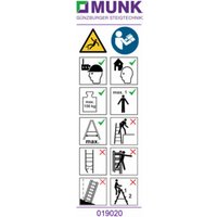 Munk Hinweis-Aufkleber für Glasreiniger-Leiter mit Stufen Aufkleber 19111 von MUNK