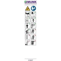 Munk Hinweis-Aufkleber für Haushaltsleiter einseitig begehbar Aufkleber 19028 von MUNK