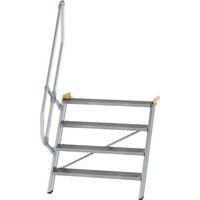 Munk Treppe 60° Stufenbreite 1000 mm 4 Stufen Aluminium geriffelt von MUNK