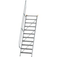 Munk Treppe 60° Stufenbreite 800 mm 11 Stufen Aluminium geriffelt von MUNK