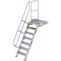 Treppe mit Plattform 60° inkl. einen Handlauf, 600mm Stufenbreite, 7 Stufen - Munk von MUNK