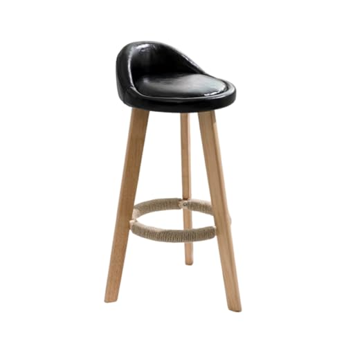 MUOLVSQ Barhocker - Barhocker-Set mit 1/2/4, 3 Höhenoptionen verfügbar, Thekenhocker mit Anti-Rutsch-Matten for Restaurant/Bar(Black,1pcs) von MUOLVSQ