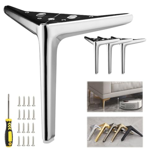 MUOXING 4 Stück Edelstahl Möbelbeine Möbelbeine Metall Möbelbeine Ersatz Möbelbeine Möbel MUOXING 4 Stück Edelstahl Möbelbeine Möbelbeine Metall Möbelbeine Ersatz Möbelbeine Möbel von MUOXING