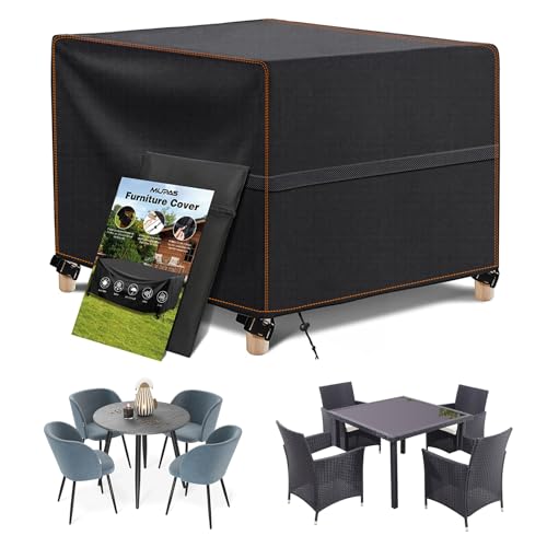 MUPAS Abdeckhaube Gartenmöbel Wasserdicht Winddicht 420D Oxford Gewebe mit Zugkordel Klickverschlüsse Gartenmöbel Schutzhülle für Gartentisch Quadratisch Kommt mit Aufbewahrungstasche 90x90 x90cm MUPAS Abdeckhaube Gartenmöbel Wasserdicht Winddicht 420D Oxford Gewebe mit Zugkordel Klickverschlüsse Gartenmöbel Schutzhülle für Gartentisch Quadratisch Kommt mit Aufbewahrungstasche 90x90 x90cm von MUPAS