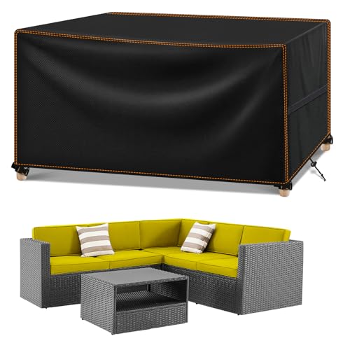 MUPAS Abdeckung Gartenmöbel Winterfest Wasserdicht 420D Oxford Gewebe Abdeckplane Gartenmöbel für Gartentische Terrassenmöbel Outdoor-Tisch Rechteckig Schwarz 230 x165 x80cm MUPAS Abdeckung Gartenmöbel Winterfest Wasserdicht 420D Oxford Gewebe Abdeckplane Gartenmöbel für Gartentische Terrassenmöbel Outdoor-Tisch Rechteckig Schwarz 230 x165 x80cm von MUPAS