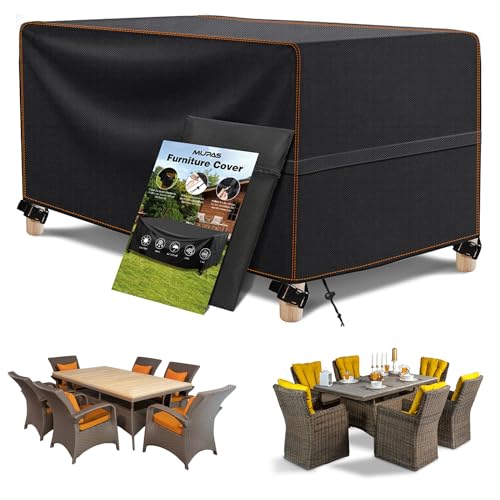 MUPAS Schutzhülle Gartenmöbel Winterfest Wasserdicht 420D Oxford Gewebe Abdeckplane Gartenmöbel für Gartentische Terrassenmöbel Outdoor-Tisch Rechteckig Schwarz 180 x120 x74cm MUPAS Schutzhülle Gartenmöbel Winterfest Wasserdicht 420D Oxford Gewebe Abdeckplane Gartenmöbel für Gartentische Terrassenmöbel Outdoor-Tisch Rechteckig Schwarz 180 x120 x74cm von MUPAS