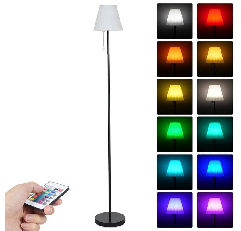 MUPOO Außen-Stehlampe LED Solarlampen Garten Standleuchte mit Lichtsensor, Wasserdicht, mit Fernbedienung,für Patio Rasen Pool Garten Terrasse von MUPOO