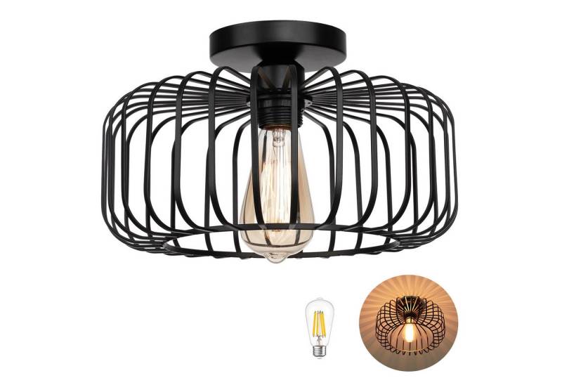 MUPOO Deckenleuchte Deckenleuchte,Moderne Deckenleuchten E27 Runde Deckenlampe, LED fest integriert, aus Metall in Schwarz MUPOO Deckenleuchte Deckenleuchte,Moderne Deckenleuchten E27 Runde Deckenlampe, LED fest integriert, aus Metall in Schwarz von MUPOO