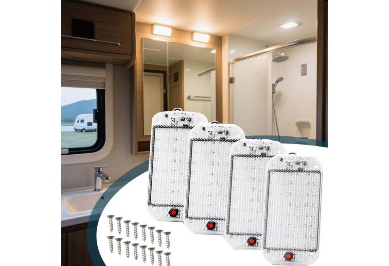 MUPOO Deckenleuchten Wohnmobil Innenbeleuchtung 48 LEDs Dimmbar mit Ein/Aus Schalter, Weiß, LED fest integriert, Wohnmobil Boot Deckenleuchte Panel Lampe MUPOO Deckenleuchten Wohnmobil Innenbeleuchtung 48 LEDs Dimmbar mit Ein/Aus Schalter, Weiß, LED fest integriert, Wohnmobil Boot Deckenleuchte Panel Lampe von MUPOO