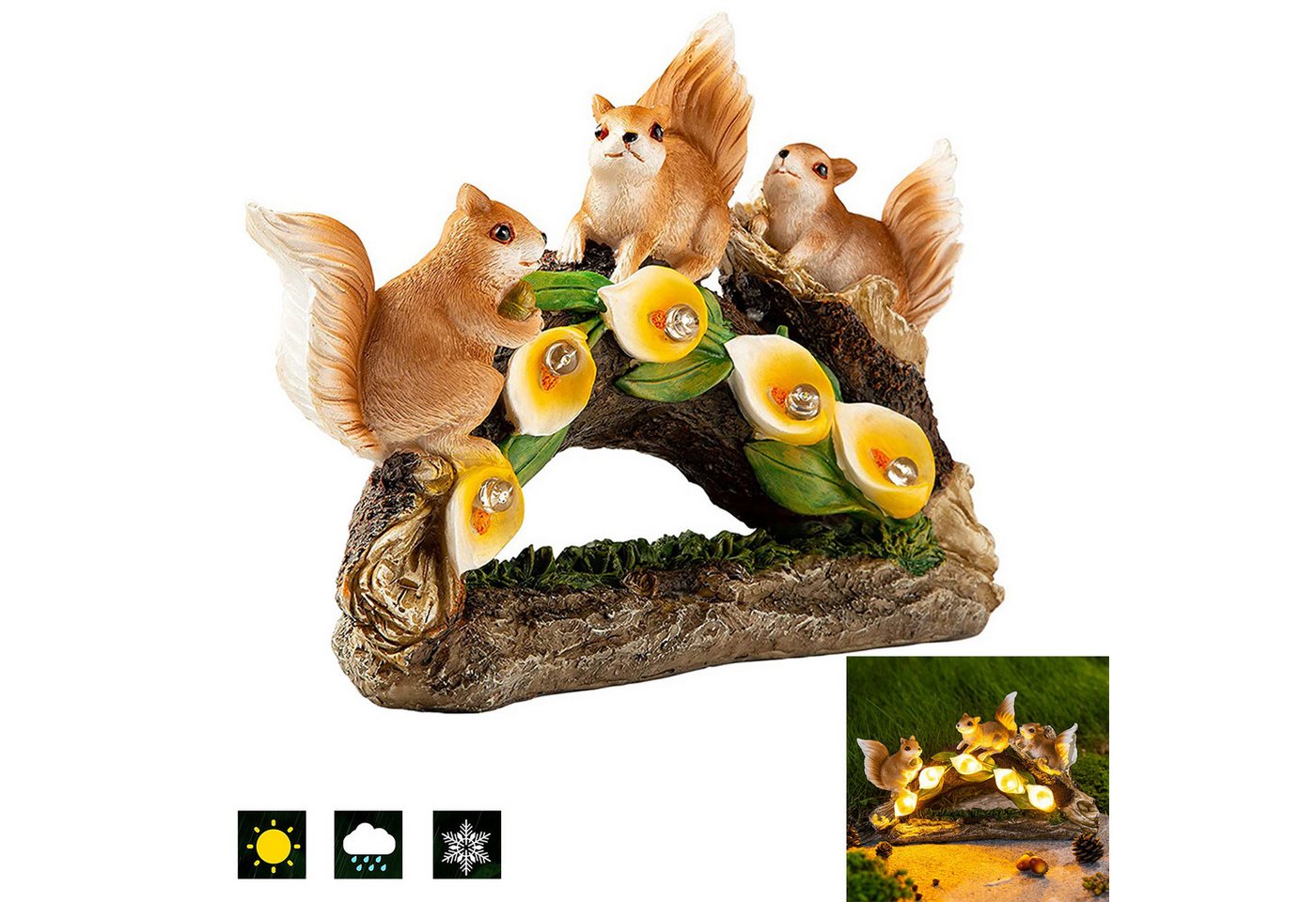 MUPOO Gartenfigur LED Dekofigur Solar Garten Statue LED Deko, Beleuchtung Gartenleuchte, Terrasse Leuchte Lampe Figur Tier MUPOO Gartenfigur LED Dekofigur Solar Garten Statue LED Deko, Beleuchtung Gartenleuchte, Terrasse Leuchte Lampe Figur Tier von MUPOO