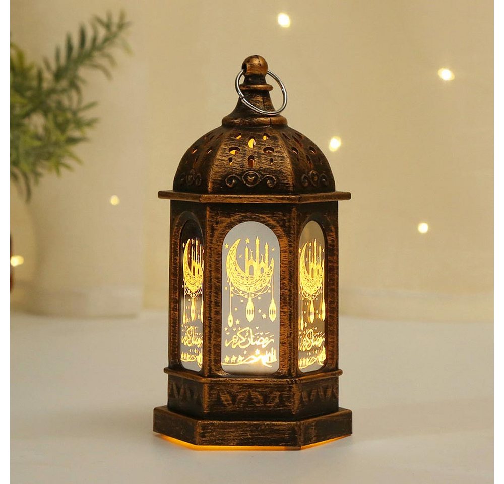 MUPOO Kerzenhalter LED Eid Mubarak Laterne Lichter,Hängende Laterne (2 St), Ramadan Deko Licht für Tisch Hochzeit Mittelstück Festival Dekor von MUPOO