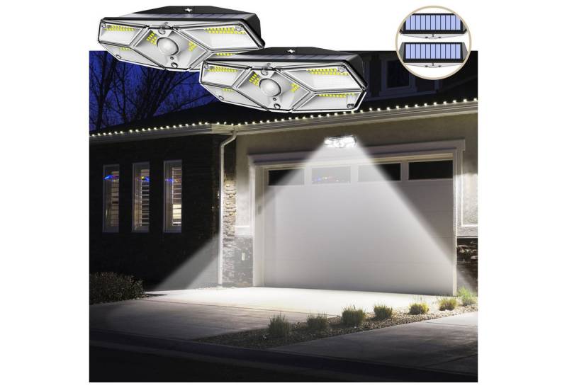 MUPOO LED Außen-Wandleuchte 128/170LED Solarleuchte 300°Weitwinkel Solar Wandleuchte Gartenleuchte, 120 Grad Weitwinkel, Drahtlose für Außen Veranda Garten Haustür Hof MUPOO LED Außen-Wandleuchte 128/170LED Solarleuchte 300°Weitwinkel Solar Wandleuchte Gartenleuchte, 120 Grad Weitwinkel, Drahtlose für Außen Veranda Garten Haustür Hof von MUPOO