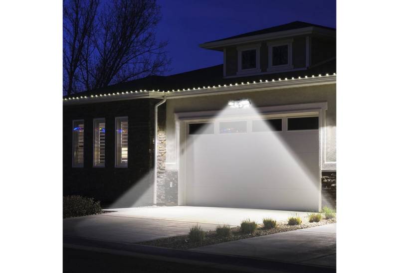 MUPOO LED Außen-Wandleuchte 128/170LED Solarleuchte 300°Weitwinkel Solar Wandleuchte Gartenleuchte, 120Grad Weitwinkel, Drahtlose IP65 Wasserdicht für Außen Veranda Garten Haustür Hof von MUPOO