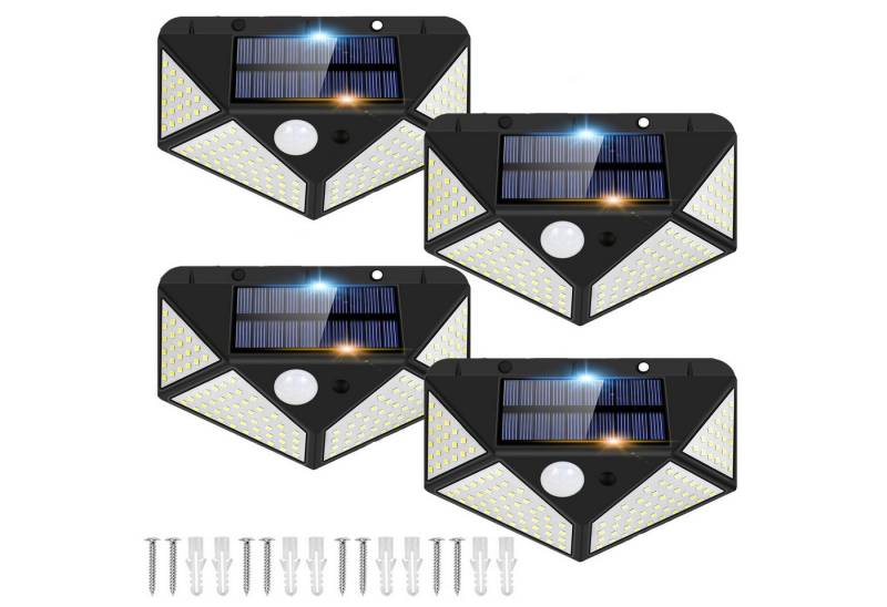 MUPOO LED Außen-Wandleuchte 128/170LED Solarleuchte 300°Weitwinkel Solar Wandleuchte Gartenleuchte, wasserdicht 4-seitiger Weitwinkel 128LEDs, Drahtlose für Außen Veranda Garten Haustür Hof MUPOO LED Außen-Wandleuchte 128/170LED Solarleuchte 300°Weitwinkel Solar Wandleuchte Gartenleuchte, wasserdicht 4-seitiger Weitwinkel 128LEDs, Drahtlose für Außen Veranda Garten Haustür Hof von MUPOO