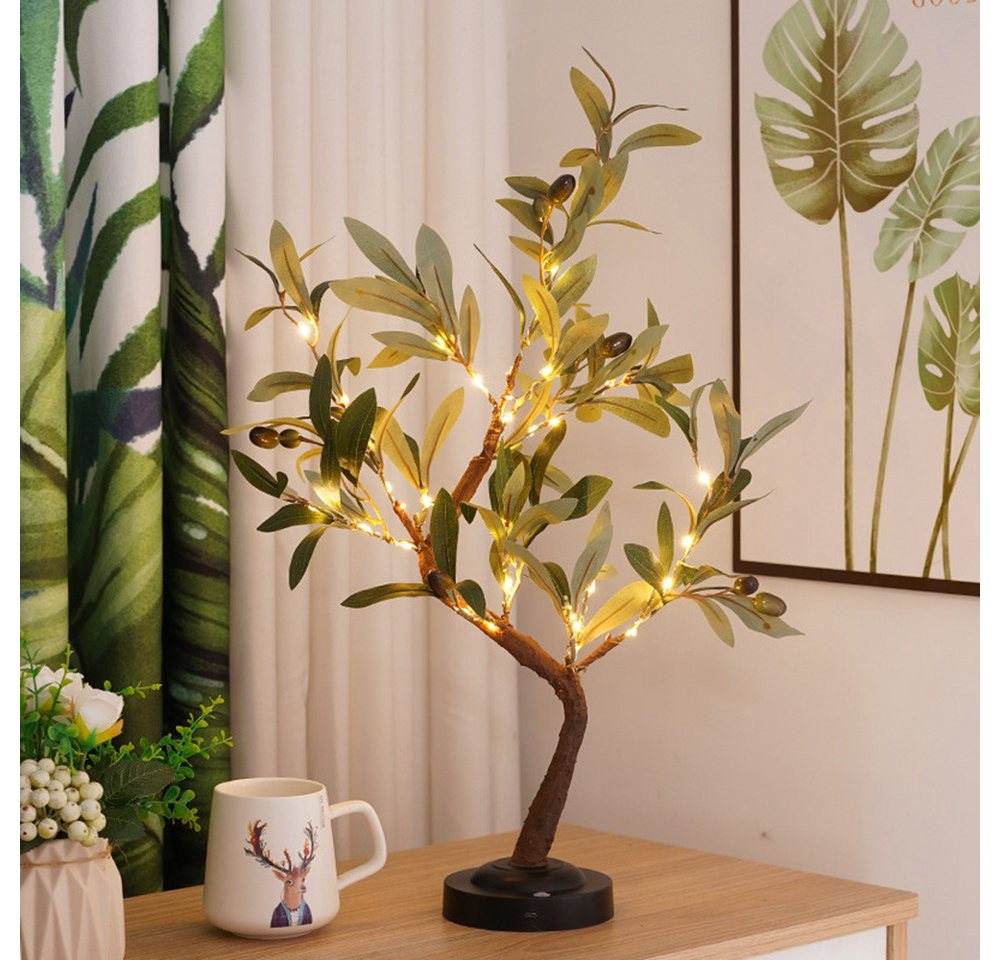 MUPOO LED Dekolicht LED Lichterbaum,Bonsai Tischleuchte,LED Kunstlicht Baumlampe, LED fest integriert, Weihnachtsdekoration,USB/Batterie,für Valentinstag Zuhause Festtage von MUPOO