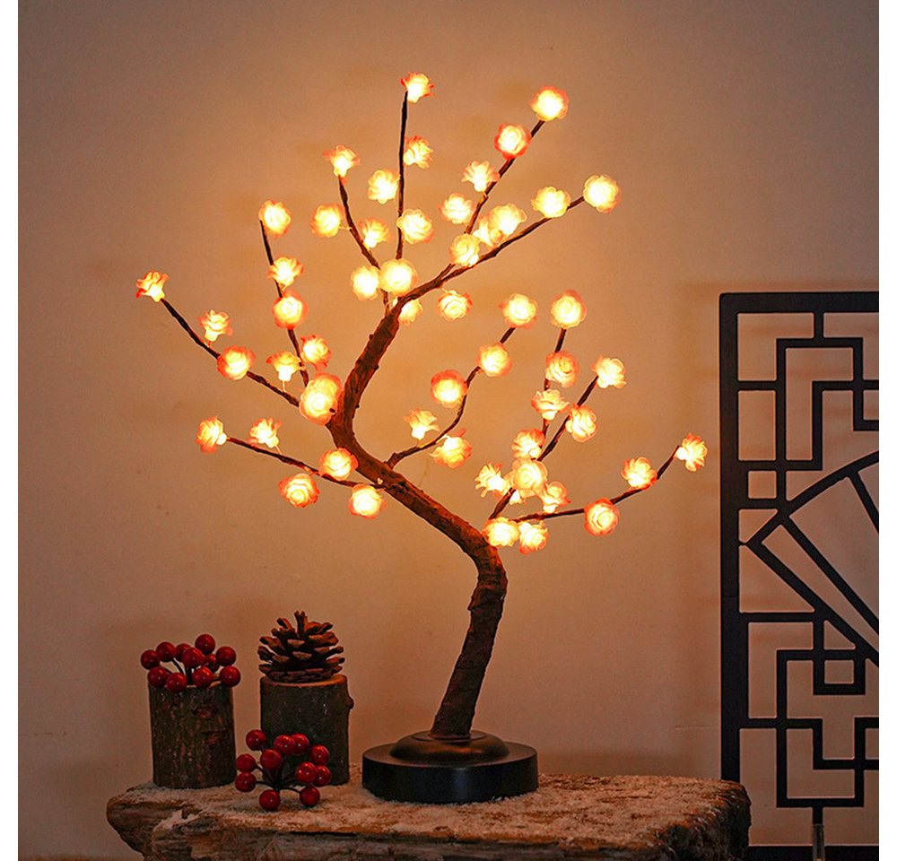 MUPOO LED Dekolicht LED Lichterbaum,Bonsai Tischleuchte,LED Kunstlicht Baumlampe, LED fest integriert, Weihnachtsdekoration,USB/Batterie,für Valentinstag Zuhause Festtage von MUPOO
