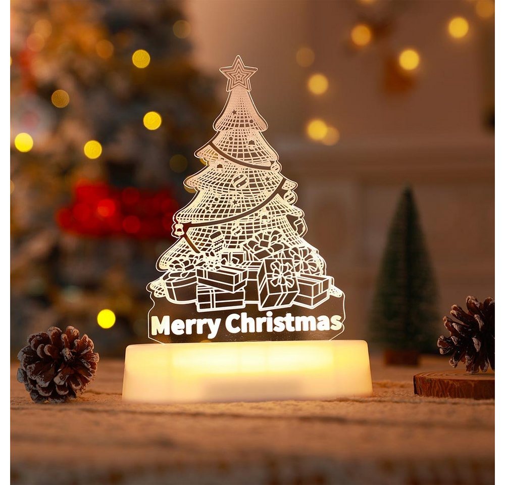 MUPOO LED Dekolicht LED Nachtlicht Weihnachten,Deko-Objekte USB plug-in/3A Batterie,Acryl, Weihnachtsbaum, LED Nachttischlampe Thanksgiving-Nachtlicht,Warmes Weiß, 3D,Kinder MUPOO LED Dekolicht LED Nachtlicht Weihnachten,Deko-Objekte USB plug-in/3A Batterie,Acryl, Weihnachtsbaum, LED Nachttischlampe Thanksgiving-Nachtlicht,Warmes Weiß, 3D,Kinder von MUPOO
