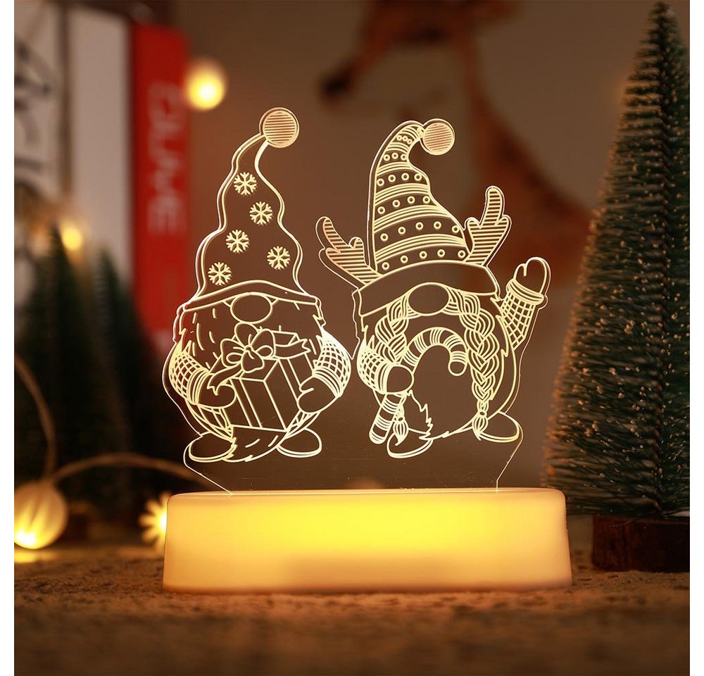 MUPOO LED Dekolicht LED Nachtlicht Weihnachten,Deko-Objekte USB plug-in/3A Batterie,Acryl, Weihnachtsschlitten, LED Nachttischlampe Thanksgiving-Nachtlicht,Warmes Weiß, 3D,Kinder MUPOO LED Dekolicht LED Nachtlicht Weihnachten,Deko-Objekte USB plug-in/3A Batterie,Acryl, Weihnachtsschlitten, LED Nachttischlampe Thanksgiving-Nachtlicht,Warmes Weiß, 3D,Kinder von MUPOO
