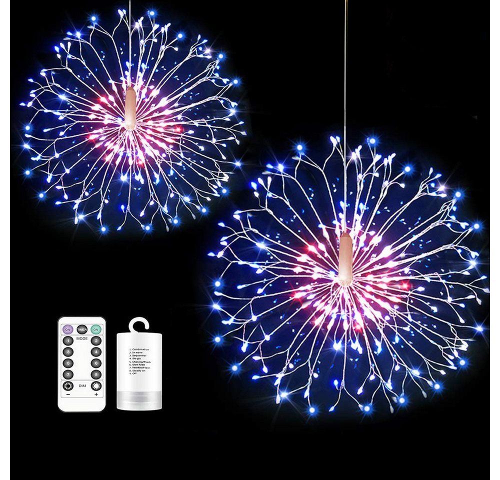 MUPOO LED Dekolicht LED-lichterkette 8 Modi Led Streifen 198 LED, LED Stripe LED Nachtlicht, Fernbedienung, Timer, 3 Farben, LED Feuerwerk Lichterketten, IP65 Wasserdicht, Batterie, DIY Form MUPOO LED Dekolicht LED-lichterkette 8 Modi Led Streifen 198 LED, LED Stripe LED Nachtlicht, Fernbedienung, Timer, 3 Farben, LED Feuerwerk Lichterketten, IP65 Wasserdicht, Batterie, DIY Form von MUPOO