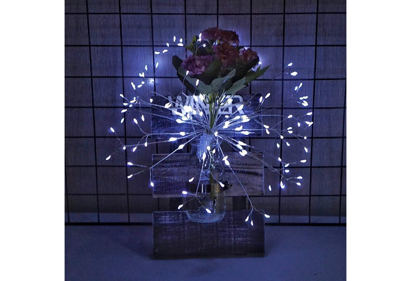 MUPOO LED Dekolicht LED-lichterkette 8 Modi Led Streifen 198 LED, LED Stripe LED Nachtlicht, Fernbedienung, Timer, 3 Farben, LED Feuerwerk Lichterketten, IP65 Wasserdicht, Batterie, DIY Form MUPOO LED Dekolicht LED-lichterkette 8 Modi Led Streifen 198 LED, LED Stripe LED Nachtlicht, Fernbedienung, Timer, 3 Farben, LED Feuerwerk Lichterketten, IP65 Wasserdicht, Batterie, DIY Form von MUPOO