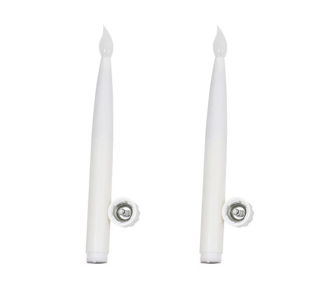 MUPOO LED-Kerze LED Flammen Flammenlose Batteriebetriebene 2er-Pack Elektrische Kerzen, LED Stabkerzen Tafelkerzen MUPOO LED-Kerze LED Flammen Flammenlose Batteriebetriebene 2er-Pack Elektrische Kerzen, LED Stabkerzen Tafelkerzen von MUPOO