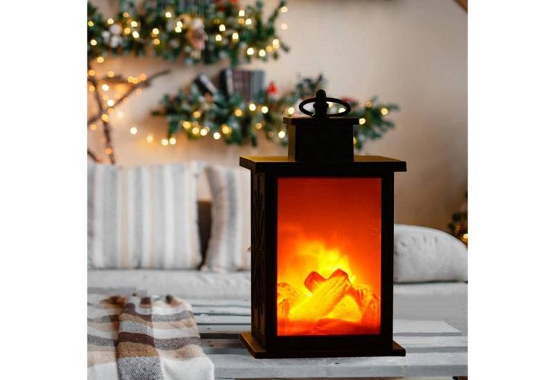 MUPOO LED Laterne LED Kamin USB-/Batteriebetrieben LED Dekolicht 3D-Flammeneffekt, Große Laterne, LED fest integriert MUPOO LED Laterne LED Kamin USB-/Batteriebetrieben LED Dekolicht 3D-Flammeneffekt, Große Laterne, LED fest integriert von MUPOO