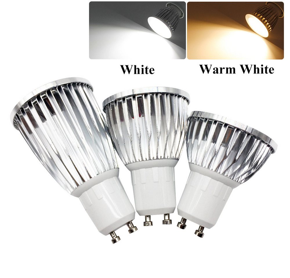 MUPOO LED-Leuchtmittel LED COB Strahler,LED Glühbirne LED Lampe GU10/E27/E14/GU5.3, E14, E27, GU 5,3, GU10, 1 St.,  LED Spot 45°,Super hell,9W/12W/15W,Warmweiß/Weiß von MUPOO