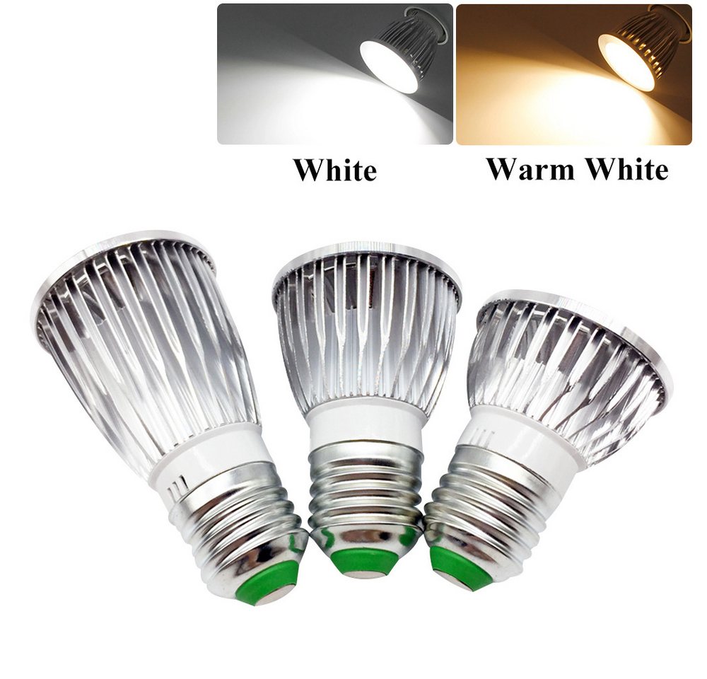 MUPOO LED-Leuchtmittel LED COB Strahler,LED Glühbirne LED Lampe GU10/E27/E14/GU5.3, E14, E27, GU 5,3, GU10, 2 St.,  LED Spot 45°,Super hell,9W/12W/15W,Warmweiß/Weiß von MUPOO