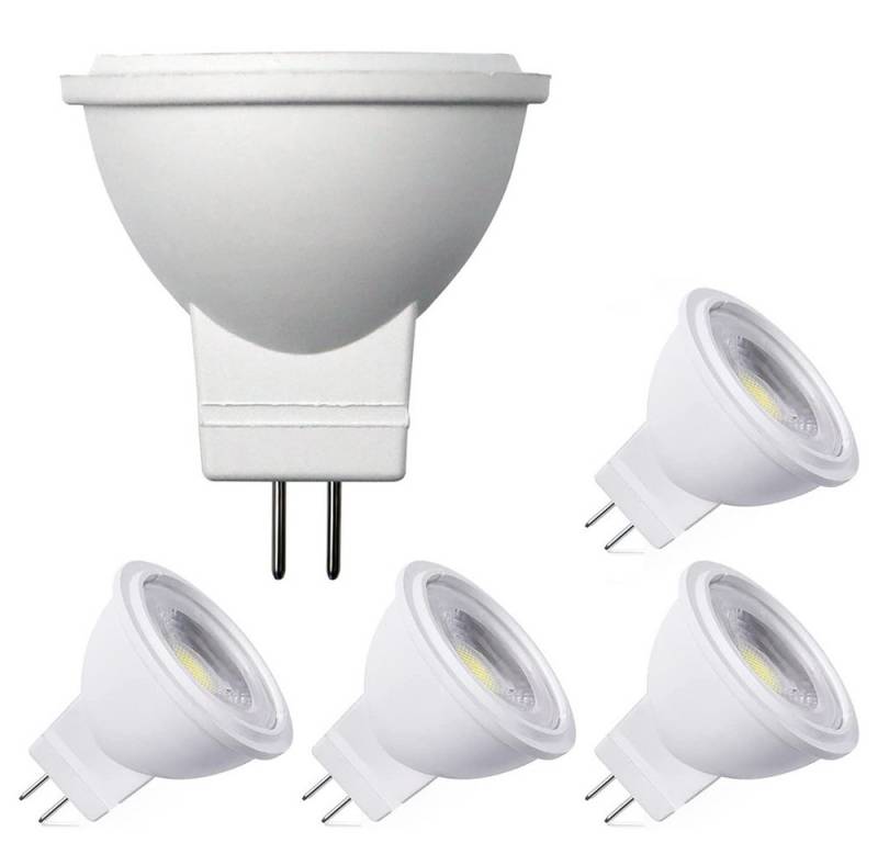 MUPOO LED-Leuchtmittel LED Glühbirnen, 3W/5W MR11 GU4 LED Lampen, MR11 GU4, 10 St., LED Strahler mit GU4.0 Bi Pin Sockel von MUPOO