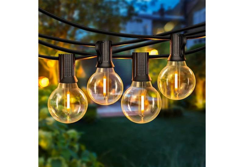 MUPOO LED-Lichterkette G40 LED Lichterkette Außen,Gartenleuchte, für Garten Terrasse Veranda Balkon Party Dekor von MUPOO