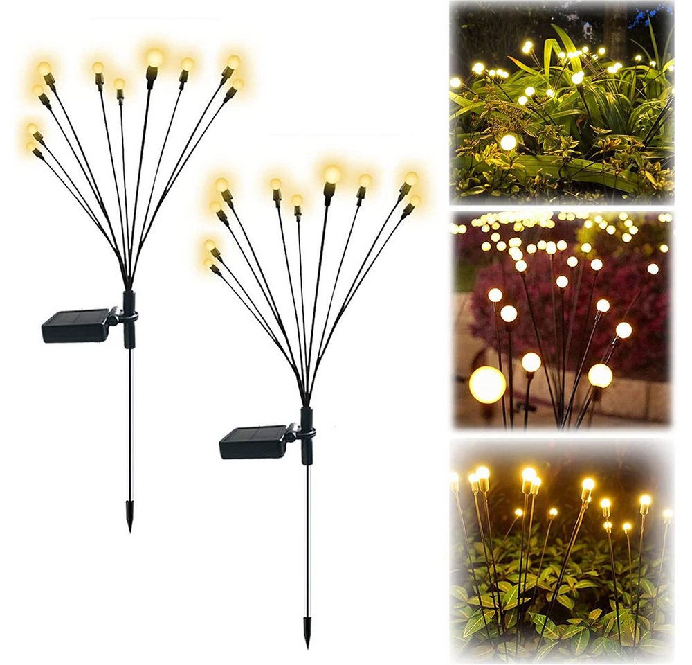MUPOO LED-Lichterkette Solar-Gartenleuchten Kugeln 6/8/10 Glühbirnen,LED-Lichterkette,2er Set, Solar-Schwenkleuchte für Yard Patio Pathway Dekoration MUPOO LED-Lichterkette Solar-Gartenleuchten Kugeln 6/8/10 Glühbirnen,LED-Lichterkette,2er Set, Solar-Schwenkleuchte für Yard Patio Pathway Dekoration von MUPOO