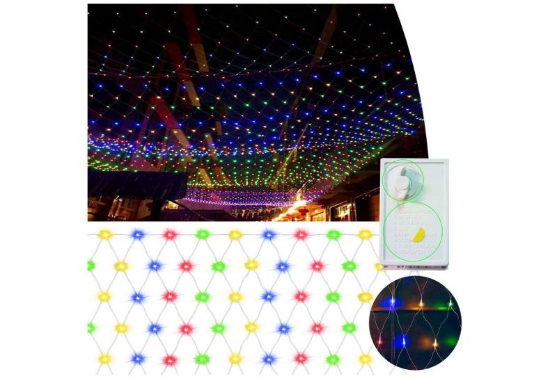 MUPOO LED-Lichternetz 8 Modi LED-Lichtnetz, LED-Lichterkette, LED Dekolicht LED-Lichtervorhang, 96/144/200/320/660 LEDs mit Memory MUPOO LED-Lichternetz 8 Modi LED-Lichtnetz, LED-Lichterkette, LED Dekolicht LED-Lichtervorhang, 96/144/200/320/660 LEDs mit Memory von MUPOO