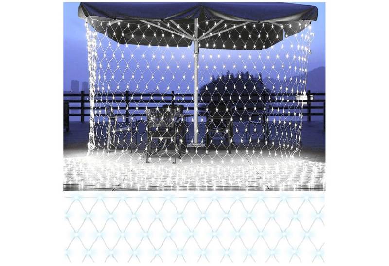MUPOO LED-Lichternetz 8 Modi LED-Lichtnetz,LED-Lichterkette,LED Dekolicht LED-Lichtervorhang, 120/144/200/320/672LED mit Memory IP44 Wasser von MUPOO