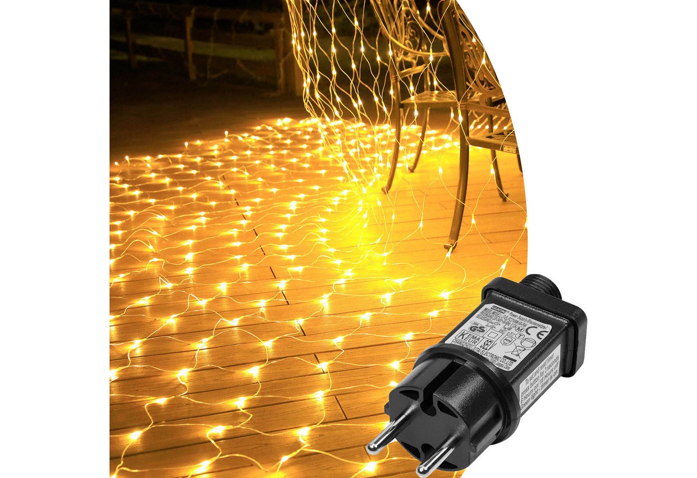 MUPOO LED-Lichternetz Ramadan Deko LED Netz Lichterkette Außen mit Fernbedienung Timer, 660-flammig MUPOO LED-Lichternetz Ramadan Deko LED Netz Lichterkette Außen mit Fernbedienung Timer, 660-flammig von MUPOO