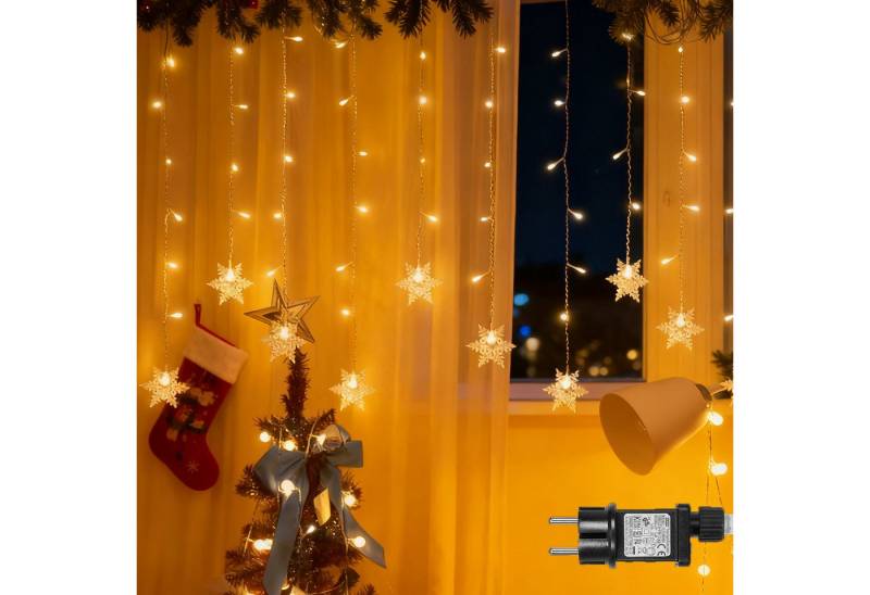MUPOO LED-Lichtervorhang LED Lichterkette lichtervorhang Innen, Weihnachtsbeleuchtung, 8 Modi, Timer und Speicher, 31 V Energiesparen LED lichtervorhang MUPOO LED-Lichtervorhang LED Lichterkette lichtervorhang Innen, Weihnachtsbeleuchtung, 8 Modi, Timer und Speicher, 31 V Energiesparen LED lichtervorhang von MUPOO