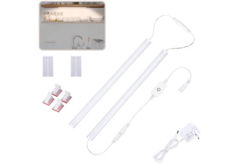 MUPOO LED Lichtleiste Unterschrankleuchten, LED Nachtlicht Dimmbar Lichtleiste mit Stecker, Naturweiß,2 Stück, LED fest integriert, Ultradünne für Wohnzimmer, Küchen, Schränke MUPOO LED Lichtleiste Unterschrankleuchten, LED Nachtlicht Dimmbar Lichtleiste mit Stecker, Naturweiß,2 Stück, LED fest integriert, Ultradünne für Wohnzimmer, Küchen, Schränke von MUPOO