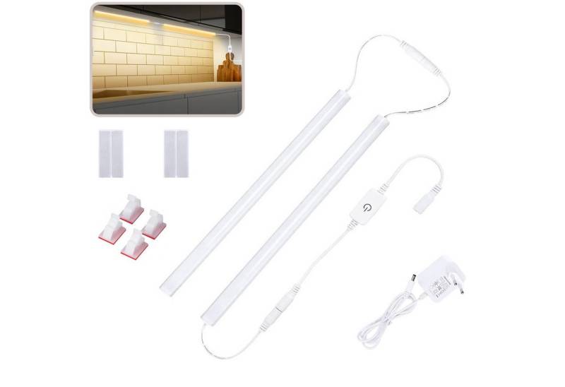MUPOO LED Lichtleiste Unterschrankleuchten, LED Nachtlicht Dimmbar Lichtleiste mit Stecker, Warmweiß,2 Stück, LED fest integriert, Ultradünne für Wohnzimmer, Küchen, Schränke MUPOO LED Lichtleiste Unterschrankleuchten, LED Nachtlicht Dimmbar Lichtleiste mit Stecker, Warmweiß,2 Stück, LED fest integriert, Ultradünne für Wohnzimmer, Küchen, Schränke von MUPOO