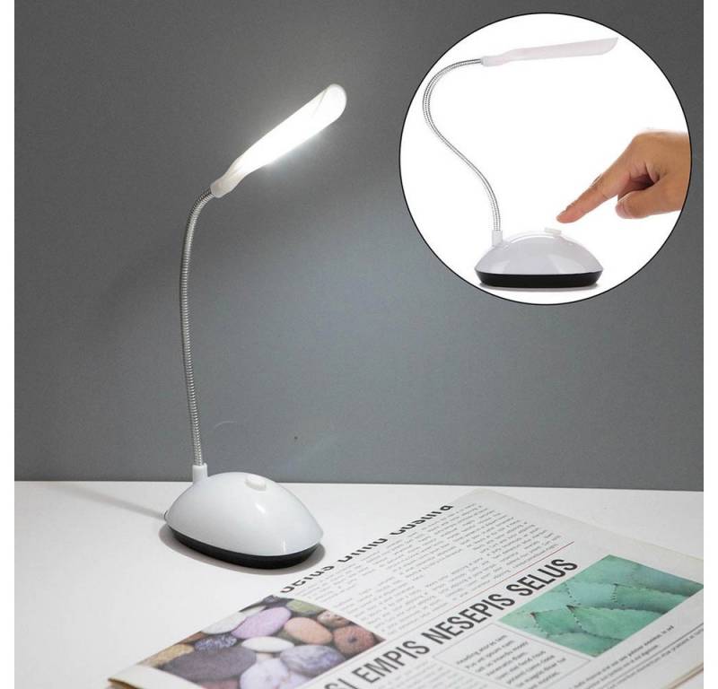 MUPOO LED Nachtlicht LED Leselampe Batteriebetrieben, Tischleuchte Schwanenhals, 360° Tragbar für Lesen im Bett,Reisen,Schlafsaal,Feld und Camping von MUPOO
