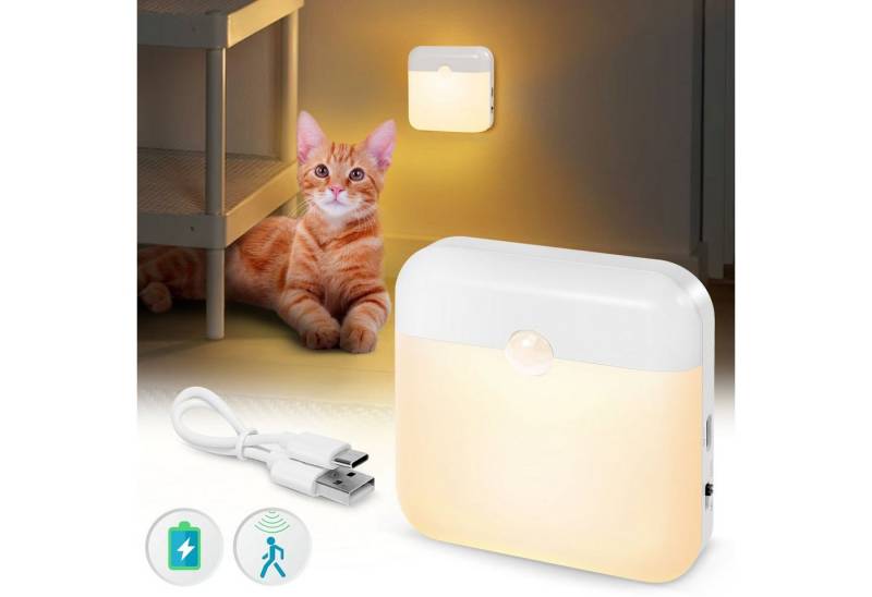 MUPOO LED Nachtlicht LED Nachtlicht mit Bewegungsmelder,LED Nachtlicht Kinder, Treppenbeleuchtung von MUPOO