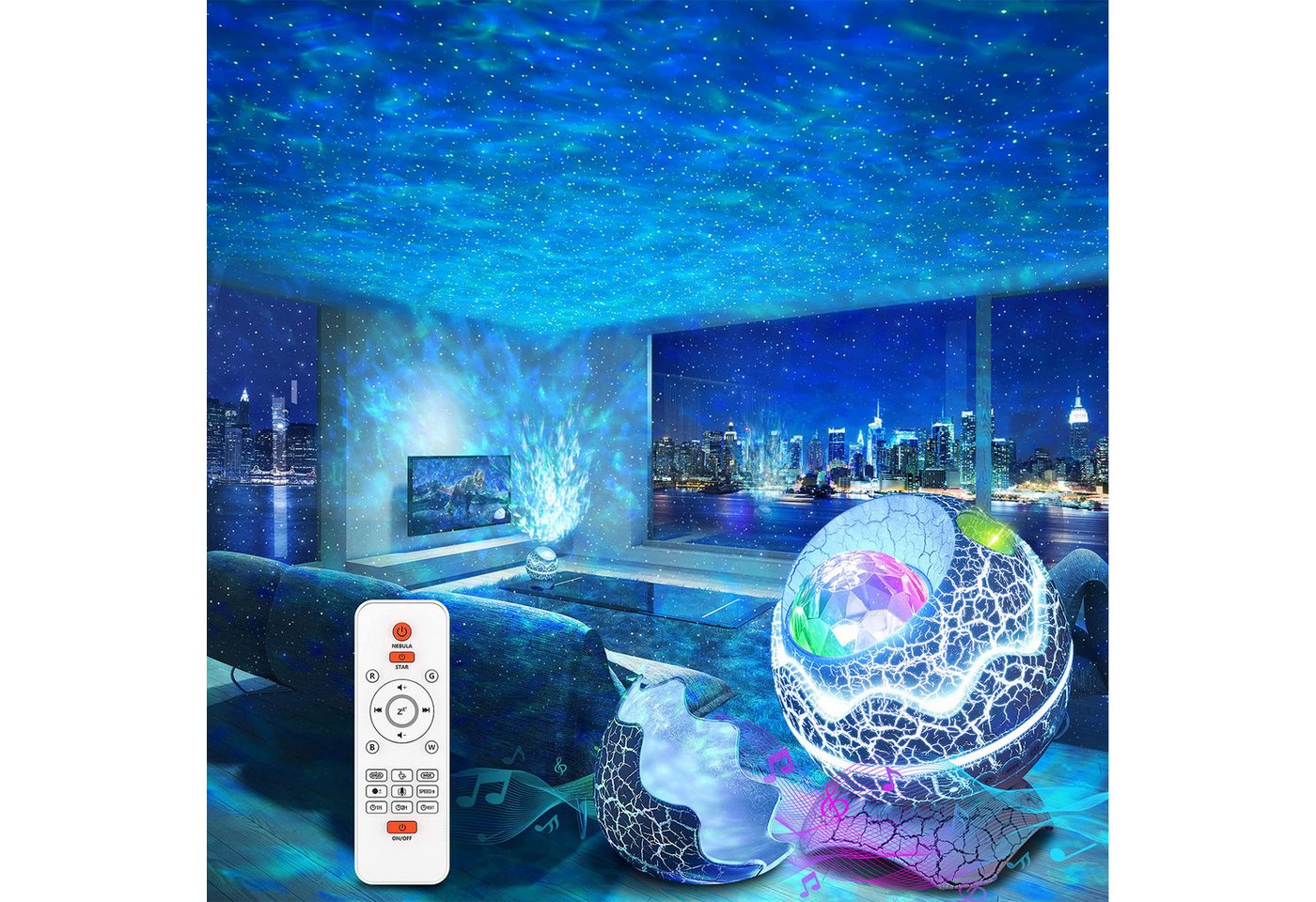 MUPOO LED Nachtlicht LED Sternenhimmel Projektor,Galaxy Planetarium mit Fernbedienung, Bluetooth-Lautsprecher & Timer, Bluetooth-Lautsprecher,14 Farben, für Kinder Erwachsene Deko MUPOO LED Nachtlicht LED Sternenhimmel Projektor,Galaxy Planetarium mit Fernbedienung, Bluetooth-Lautsprecher & Timer, Bluetooth-Lautsprecher,14 Farben, für Kinder Erwachsene Deko von MUPOO