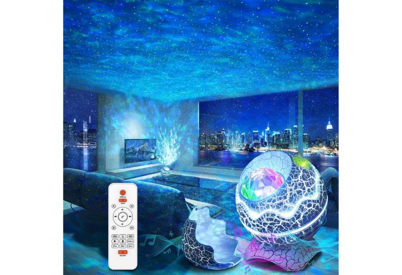 MUPOO LED Nachtlicht LED Sternenhimmel Projektor,Galaxy Planetarium mit Fernbedienung, Bluetooth-Lautsprecher & Timer, Bluetooth-Lautsprecher,14 Farben, für Kinder Erwachsene Deko von MUPOO