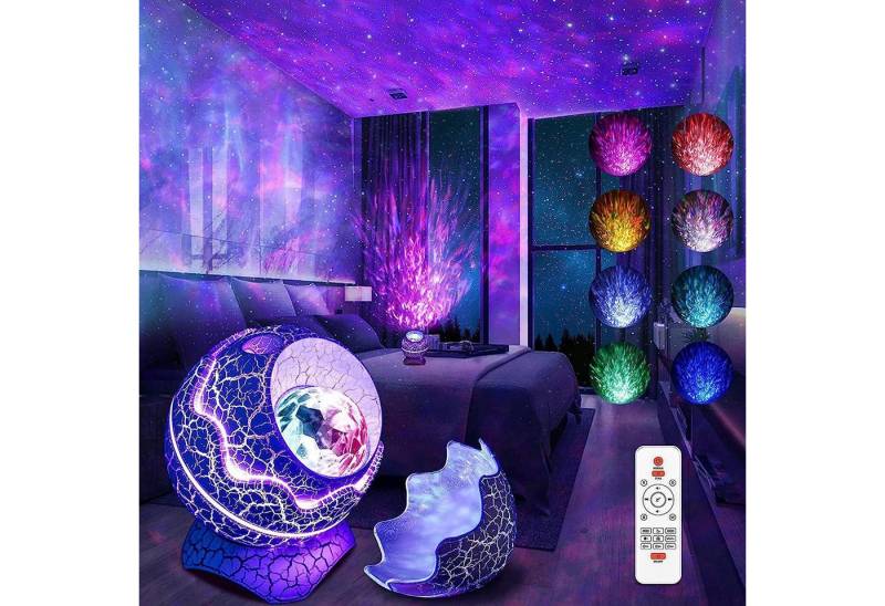MUPOO LED Nachtlicht LED Sternenhimmel Projektor,Galaxy Planetarium mit Fernbedienung, Bluetooth-Lautsprecher & Timer, Bluetooth-Lautsprecher,14 Farben, für Kinder Erwachsene Deko von MUPOO