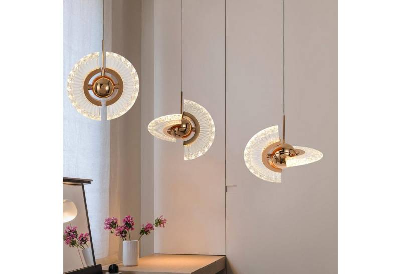 MUPOO LED Pendelleuchte Moderne Kristall Stabpendelleuchte,Verstellbar Hängeleuchte, 4W Verstellbar Hängeleuchte Hängelampe,für Kücheninsel Esszimmer von MUPOO