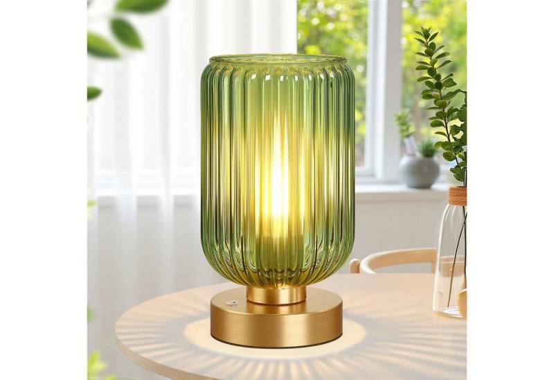 MUPOO LED Schreibtischlampe Grüne Glas Tischlampe,LED Modern Touch Tischleuchte für Schlafzimmer, LED wechselbar, Kabellos,Goldfarbene Basis Grüner Glasschirm,LED-Glühbirne inklusive MUPOO LED Schreibtischlampe Grüne Glas Tischlampe,LED Modern Touch Tischleuchte für Schlafzimmer, LED wechselbar, Kabellos,Goldfarbene Basis Grüner Glasschirm,LED-Glühbirne inklusive von MUPOO