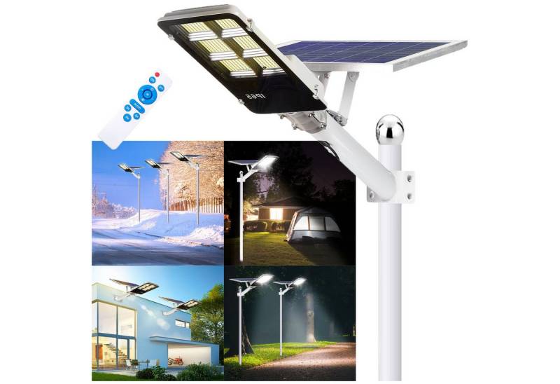 MUPOO LED Solarleuchte LED Solarlampen IP65,Solar Straßenlaterne,Bewegungsmelder,Wandleuchte, 462 LEDs, LED fest integriert, Dämmerung zum Morgengrauen,mit Fernbedienung von MUPOO